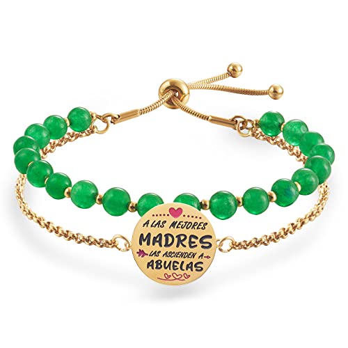 LParkin I Love You Originelles Oma Armbänder, Oma perlenarmband damen grün, Edelstahl Armband geschenk oma geburtstag von LParkin