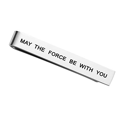 May The Force Be With You Krawattenklammer Star Wars Fan Geschenk Lustiges Geschenk Edelstahl Poliert Finish Krawattenklammern Herren Damen, Metall von LParkin