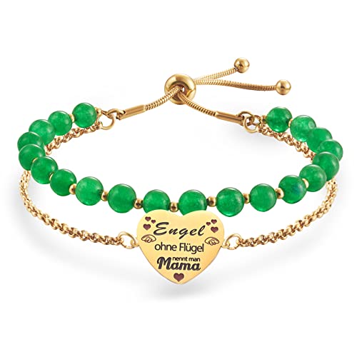 LParkin Mutter Armband, Doppelt Geperlt Mutter Tochter Armband Rostfreie Stähle Mutter Sohn Armband Einstellbar Mutter Kind Armband LParkin Mutter Armband, Doppelt Geperlt Mutter Tochter Armband Rostfreie Stähle Mutter Sohn Armband Einstellbar Mutter Kind Armband von LParkin