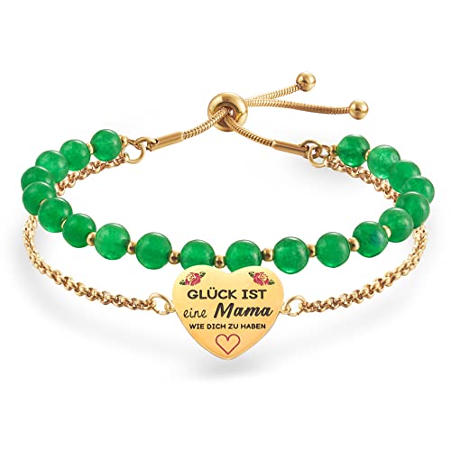 LParkin Mutter Armband, Doppelt Geperlt Mutter Tochter Armband Rostfreie Stähle Mutter Sohn Armband Einstellbar Mutter Kind Armband LParkin Mutter Armband, Doppelt Geperlt Mutter Tochter Armband Rostfreie Stähle Mutter Sohn Armband Einstellbar Mutter Kind Armband von LParkin