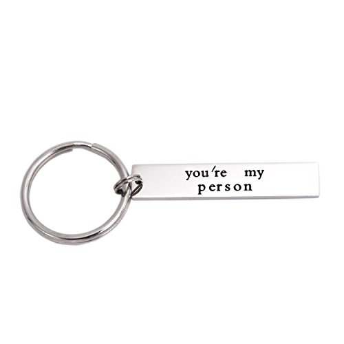 LParkin Schlüsselanhänger-Set „You're My Person“ und „You'll Always Be My Person“, Edelstahl Person-keychain-01 von LParkin