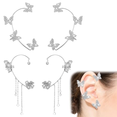LQIOACU 2 Paare Elfenohren, Ear cuff, Elfenohren erwachsene, Für elfen kostüm damen von LQIOACU