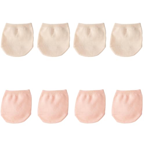 LQIOACU 4 Paar Nur Die Socken Damen, Socken für Ballerinas, Füßlinge Damen 39-42, Zehlinge Füßlinge Damen, mit Siliconpad für Ballerina High Heels von LQIOACU