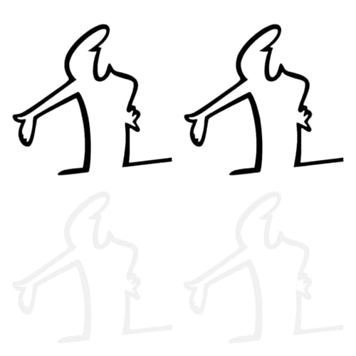 LQIOACU 4 Stück Auto Aufkleber Lustige, Aufkleber Auto, Auto Sticker, Car Sticker Funny, Kratzer Erinnerung Autoaufkleber, personalisierte kreative Aufkleber,Cartoon Comics Aufkleber von LQIOACU