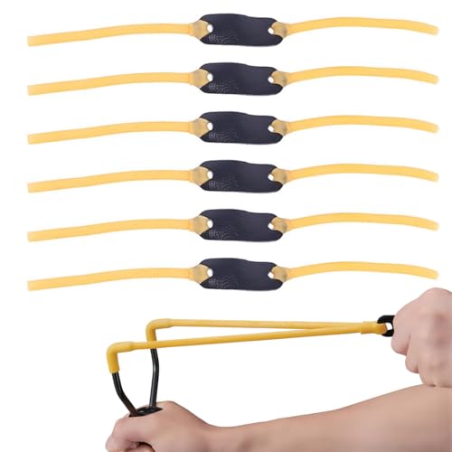 LQIOACU 6 Stück Steinschleuder Ersatzgummibänder, Steinschleuder Gummi, Zugbänder für Slingshot - Verdickt Jagd Katapulte Profi Gummibänder Schleuder Zwille Stark Ersatz von LQIOACU