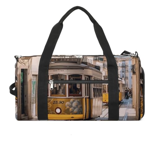 Fitness Tasche, Lissabon Tram Print Wiederverwendbare Turnbeutel Sport Reise Fitness Tasche Essentials Gym Bag mit Schuhfach, Style, One Size, Stil:, Einheitsgröße Fitness Tasche, Lissabon Tram Print Wiederverwendbare Turnbeutel Sport Reise Fitness Tasche Essentials Gym Bag mit Schuhfach, Style, One Size, Stil:, Einheitsgröße von LQPMNK