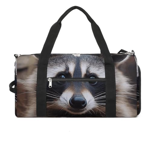 Fitness Tasche, Little Raccoon Face Print Wiederverwendbarer Turnbeutel Sport Reise Fitness Tasche Essentials Gym Bag mit Schuhfach, Style, One Size, Stil:, Einheitsgröße Fitness Tasche, Little Raccoon Face Print Wiederverwendbarer Turnbeutel Sport Reise Fitness Tasche Essentials Gym Bag mit Schuhfach, Style, One Size, Stil:, Einheitsgröße von LQPMNK