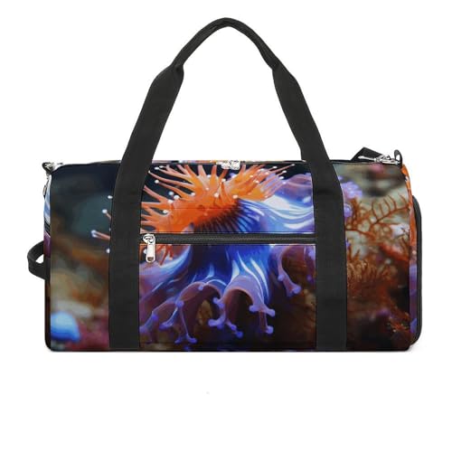Fitness Tasche, Nudibranch Print Wiederverwendbare Turnbeutel Sport Reise Fitness Tasche Essentials Gym Bag mit Schuhfach, Style, One Size, Stil:, Einheitsgröße von LQPMNK