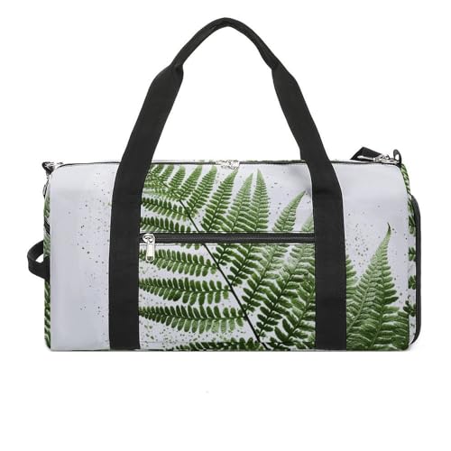 Fitness Tasche Pflanze Silhouette Farn Blatt Druck Wiederverwendbare Turnbeutel Sport Reise Fitness Tasche Essentials Gym Bag mit Schuhfach Style One Size, Stil:, Einheitsgröße Fitness Tasche Pflanze Silhouette Farn Blatt Druck Wiederverwendbare Turnbeutel Sport Reise Fitness Tasche Essentials Gym Bag mit Schuhfach Style One Size, Stil:, Einheitsgröße von LQPMNK