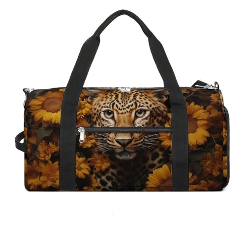 Fitnessbeutel, Leoparden- und Sonnenblumen-Druck, wiederverwendbar, Turnbeutel, Sport, Reisen, Fitness-Tasche, Essentials, Turnbeutel mit Schuhfach, Stil, Einheitsgröße, Stil:, Einheitsgröße Fitnessbeutel, Leoparden- und Sonnenblumen-Druck, wiederverwendbar, Turnbeutel, Sport, Reisen, Fitness-Tasche, Essentials, Turnbeutel mit Schuhfach, Stil, Einheitsgröße, Stil:, Einheitsgröße von LQPMNK