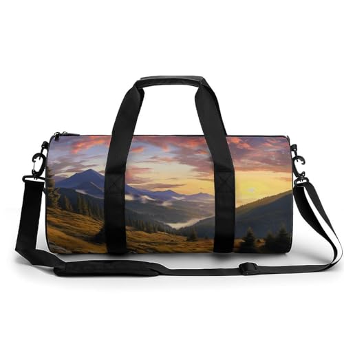 LQPMNK Fitness Tasche, Berg Sonnenuntergang Landschaft Druck Wiederverwendbare Turnbeutel Sport Reise Fitness Tasche Essentials Gym Bag mit Schuhfach, 45.0 cm/22.9 cm/22.9 cm/22.9 cm/22.9 cm/22.9 LQPMNK Fitness Tasche, Berg Sonnenuntergang Landschaft Druck Wiederverwendbare Turnbeutel Sport Reise Fitness Tasche Essentials Gym Bag mit Schuhfach, 45.0 cm/22.9 cm/22.9 cm/22.9 cm/22.9 cm/22.9 von LQPMNK