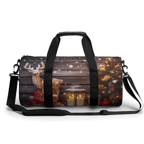 LQPMNK Fitness Tasche, Frohe Weihnachten Elch Druck Wiederverwendbare Turnbeutel Sport Reise Fitness Tasche Essentials Gym Bag mit Schuhfach, 45.0 cm/22.9 cm/22.9 cm/22.9 cm, Style, Style, 45.0 LQPMNK Fitness Tasche, Frohe Weihnachten Elch Druck Wiederverwendbare Turnbeutel Sport Reise Fitness Tasche Essentials Gym Bag mit Schuhfach, 45.0 cm/22.9 cm/22.9 cm/22.9 cm, Style, Style, 45.0 von LQPMNK