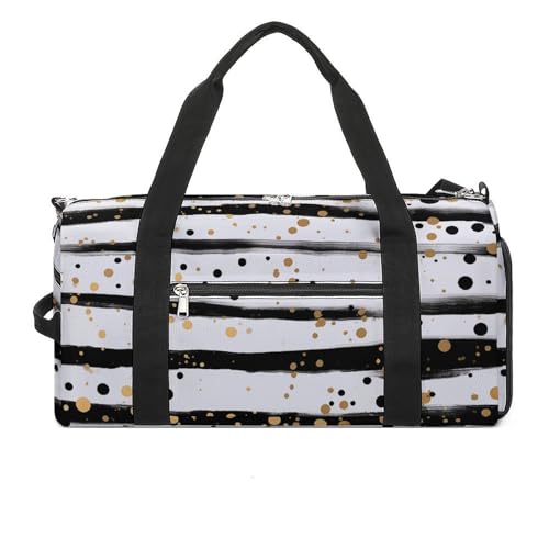 LQPMNK Fitness Tasche, Tinte und Gold Dot Stripes Print Wiederverwendbare Turnbeutel Sport Reise Fitness Tasche Essentials Gym Bag mit Schuhfach, Style, Style, One Size, Stil:, Einheitsgröße LQPMNK Fitness Tasche, Tinte und Gold Dot Stripes Print Wiederverwendbare Turnbeutel Sport Reise Fitness Tasche Essentials Gym Bag mit Schuhfach, Style, Style, One Size, Stil:, Einheitsgröße von LQPMNK