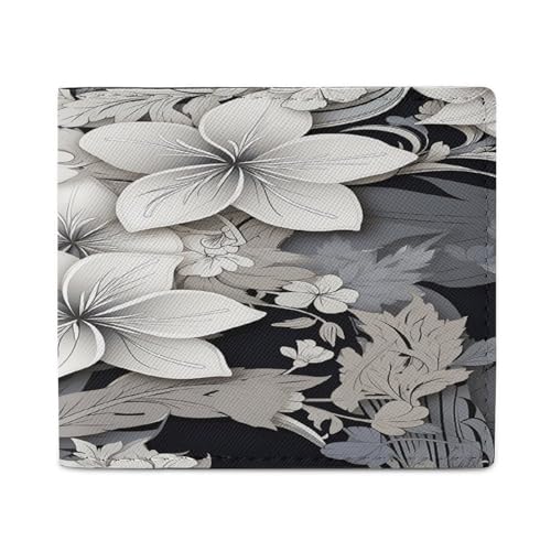 LQPMNK Geldbörse aus PU-Leder, aufwendiges Blumenmuster mit mehreren Steckplätzen, elegante Geldbörse, Business-Geldbörse, Reisebrieftasche, Bifold Wallet, Stil, Einheitsgröße, minimalistisch, Stil:, von LQPMNK