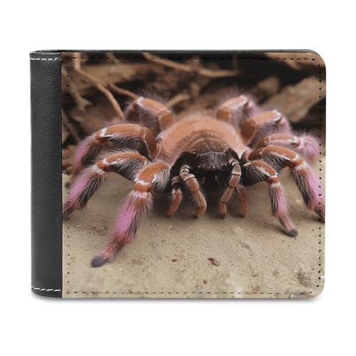 LQPMNK Geldbörse aus PU-Leder, große mexikanische Vogelspinnen-Druck-Geldbörse mit mehreren Steckplätzen, elegante Geldbörse, Business-Brieftasche, Reisebrieftasche, Bifold Wallet, Stil, von LQPMNK