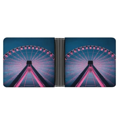 LQPMNK Geldbörse aus PU-Leder, großes Riesenraddruck, Geldbörse mit mehreren Steckplätzen, elegante Geldbörse, Business-Brieftasche, Reisebrieftasche, Bifold Wallet, Stil, Einheitsgröße, von LQPMNK