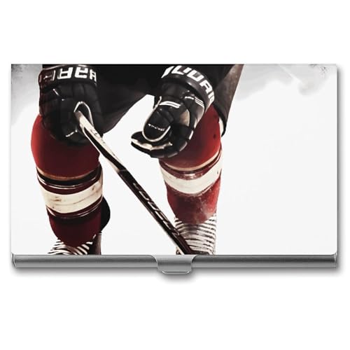 LQPMNK Metall Kartenetui, Eishockey Muster Druck Profi Kartenetui Premium Kartenetui Leicht Kartenhalter Pocket Card Case, Stil: von LQPMNK