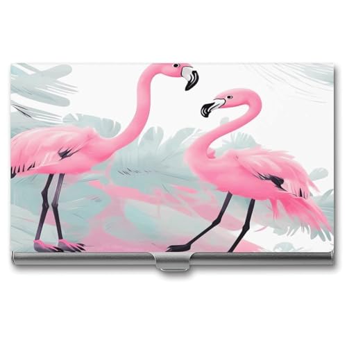 LQPMNK Metall Kartenetui, Love Flamingo Druck Profi Kartenetui Premium Kartenetui Leicht Kartenhalter Pocket Card Case, Stil: von LQPMNK