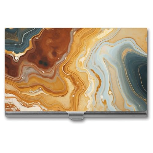 LQPMNK Metall Kartenetui, Marmor Modern Kunstdruck Professionelle Kartenhülle Premium Kartenetui Leicht Kartenhalter Pocket Kartenetui, Stil: von LQPMNK
