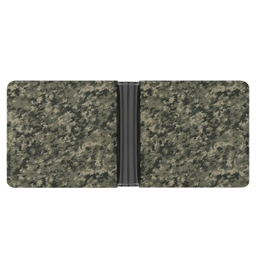 LQPMNK PU Leder Geldbörse, Military Woods Camouflage Print Wallet mit mehreren Steckplätzen Elegante Brieftasche Business Wallet Travel Wallet Bifold Wallet Stil One Size Minimalistisch, Stil:, von LQPMNK