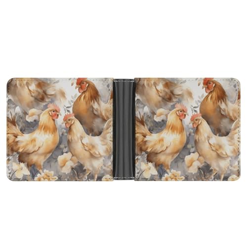 LQPMNK PU Leder Geldbörse Huhn Ente Druck Geldbörse mit mehreren Steckplätzen Elegante Brieftasche Business Wallet Reisebrieftasche Bifold Wallet Stil One Size Minimalistisch, Stil:, Einheitsgröße, von LQPMNK