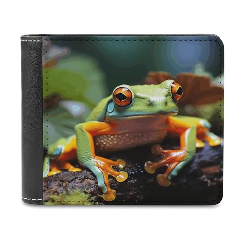 PU Leder Geldbörse, Lovely Tree Frogs Print Wallet mit mehreren Steckplätzen Elegante Brieftasche Business Wallet Travel Wallet Bifold Wallet Stil One Size Minimalistisch, Stil:, Einheitsgröße, von LQPMNK
