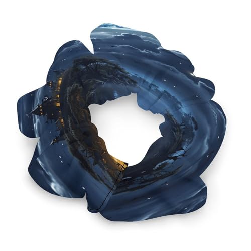 Satin-Haargummis, Mondschein mit Nachtaufdruck, Pferdeschwanz-Haargummis, langlebig, elastische Haarbänder mit modischen Haargummis für Frauen von LQPMNK