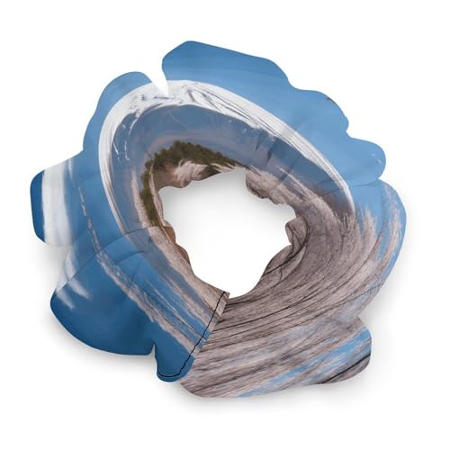 Satin-Haargummis, Motiv: Berg im Frühjahr, bedruckt, Pferdeschwanz-Haargummis, langlebige Haarbänder, elastische Haarbänder mit modischen Haargummis für Frauen von LQPMNK