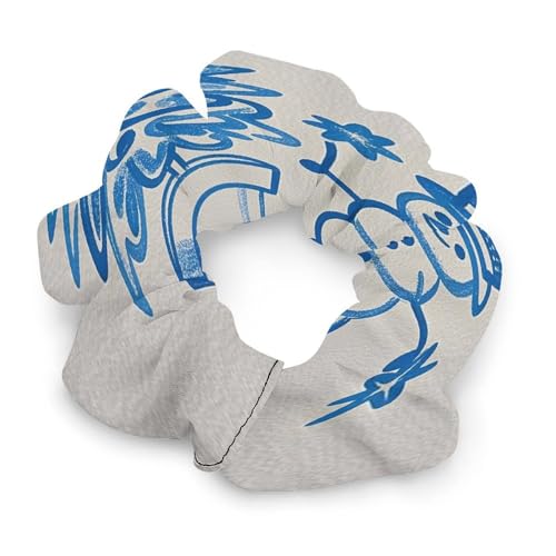 Satin-Haargummis, Schneemann- und Stern-Druck, Pferdeschwanz-Haargummis, langlebige Haarbänder, elastische Haarbänder mit modischen Haargummis für Frauen von LQPMNK