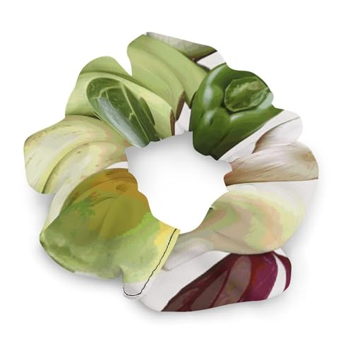 Satin-Haargummis, verschiedene Gemüsesorten, Pferdeschwanz-Haargummis, langlebige Haarbänder, elastische Haarbänder mit modischen Haargummis für Frauen von LQPMNK