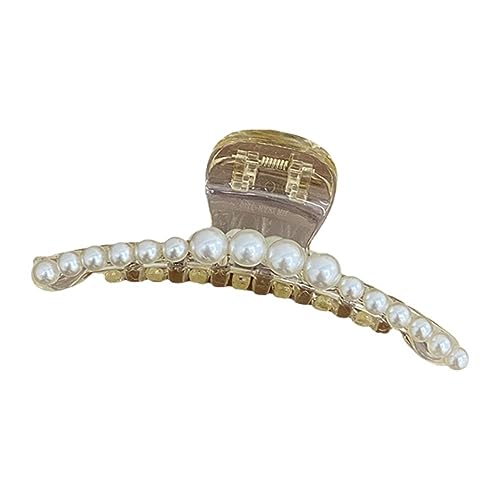 Große Perle Haar Klauen Elegante Frauen Große Größe Haar Krabbe Kunststoff Haar Accessor D9M1 Koreanisch Mit Clips Barrettes Haarnadeln von LQQDREX