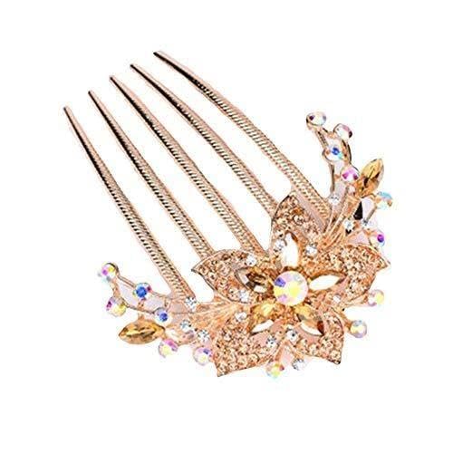 Neue Luxus Bunte Kristall Blumen Haar Kämme Frauen Haar Schmuck Haar Pins Zubehör Damen Dekor Mode Geschenke Clips Hochzeit von LQQDREX