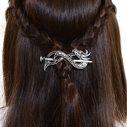 Nordische keltische Hochzeit Haarschmuck - Wikinger Antik Silber Drachen Haarnadeln Haarnadel Wikinger Haarspange Haarspangen Herren Clips Haarschmuck Geschenke Celtics Knoten Haarspange für Damen Nordische keltische Hochzeit Haarschmuck - Wikinger Antik Silber Drachen Haarnadeln Haarnadel Wikinger Haarspange Haarspangen Herren Clips Haarschmuck Geschenke Celtics Knoten Haarspange für Damen von LQQQL