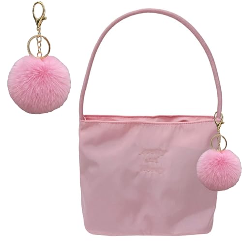 LQSCJS Umhängetasche Damen Handtasche, Umhängetasche Tasche, y2k Shoulder Bag, 90er Jahre Umhängetasche Damen, Handtasche Vintage für Frauen Dating Reisen Party Einkaufe (Rosa-1) von LQSCJS