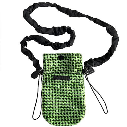 LQSCJS Kleine Crossbody Handytasche, 5.1 x 7 inch Umhängetasche Handytasche Freizeit Handy Crossbody Damen, Tasche Handytasche Verstellbarer Schultergurt für Dating Reisen Party, Grün von LQSCJS