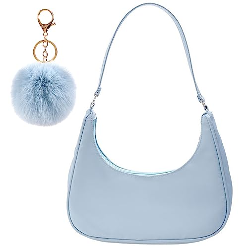 LQSCJS Umhängetasche Damen Handtasche, Umhängetasche Tasche, y2k Shoulder Bag, 90er Jahre Umhängetasche Damen, Handtasche Vintage für Frauen Dating Reisen Party Einkaufe (Blau) von LQSCJS