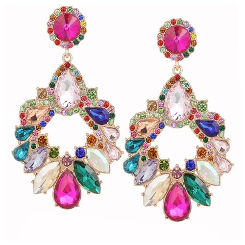 Ohrringe Damen, Exquisit Ohringe Hängend Bunte Ohrringe Elegant Earrings Lang Ohrring Modeschmuck für Damen Partys Hochzeiten Alltag Zubehör von LQTSLFM
