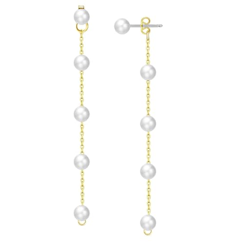 Ohrringe Perlen,Ohrringes,Perlen Ohrringe für Damen Frauen Mädchen Braut Elegante Schmuckgeschenke für Frauen und Mädchen von LQTSLFM