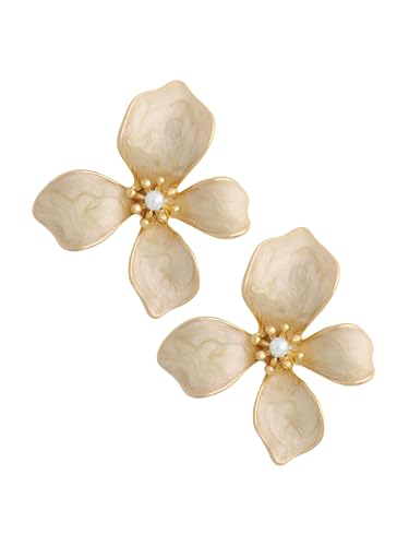 Sommer Ohrringe Damen, Elegant Blumenohrringe Statement Earrings Romantisch Ohrringe Sommer für Mädchen Damen Partys Zubehör, Alltag, Hochzeit (Farbe-B) von LQTSLFM