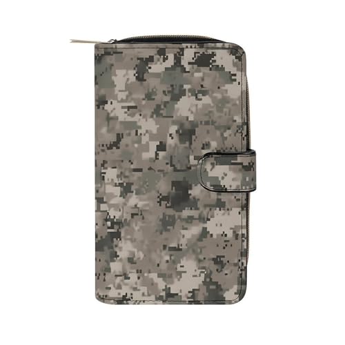 LQWOK Geldbörse, Armee-Digital-Tarnmuster, Reise-Geldbörse, strapazierfähige Geldbörse, tragbare Geldbörse, Universalgeldbörse, Ledergeldbörse, Armee-Digital-Tarnmuster, 19,7 x 11 x 3,5 cm, modern, von LQWOK