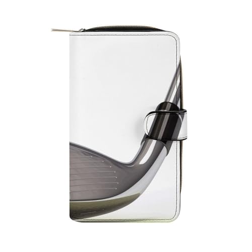 LQWOK Geldbörse, Golfschlägertasche, bedruckt, Reise-Geldbörse, strapazierfähige Geldbörse, tragbare Geldbörse, Universalgeldbörse, Ledergeldbörse, Golfschläger, 19,7 x 11 x 3,5 cm, modern, Golfclub, von LQWOK