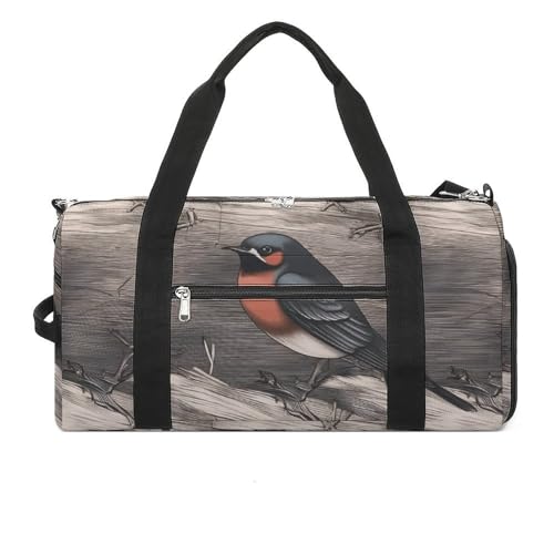Turnbeutel, Scheunenschwalbe in Graphit, bedruckt, Turnbeutel mit Reißverschluss, Reise-Turnbeutel, Turnbeutel mit Fächern, Scheunenschwalbe in Graphit, Einheitsgröße, stilvoll, Schleierschwalbe in von LQWOK