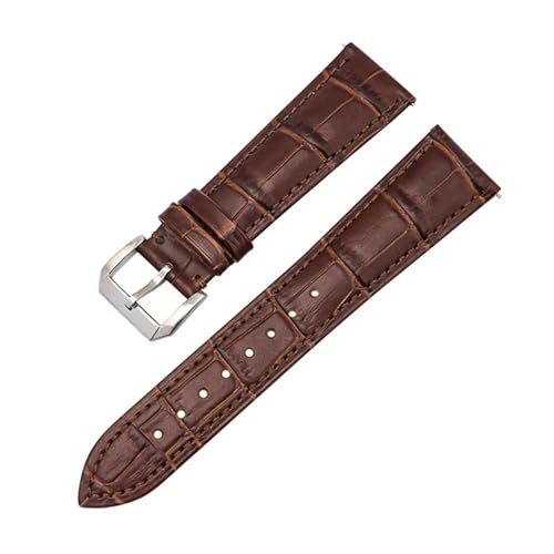 LQXHZ 12 13 14 15 16 17 18 19 21 20 22 24mm Echtlederarmband Herren Damen Schnellverschluss Smart Watch Band Armband(Dark brown,22mm) von LQXHZ