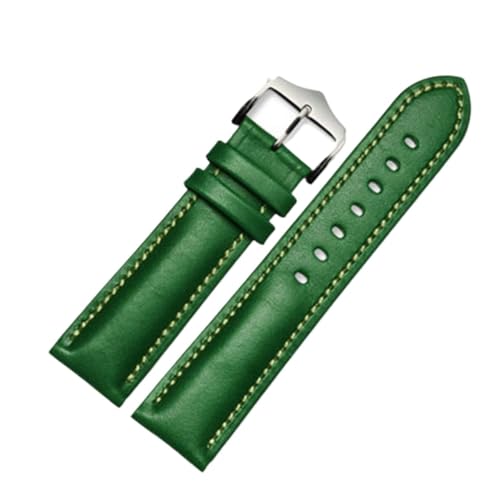 LQXHZ Armband aus echtem Leder, handgefertigt, 18, 20 mm, 22 mm, Farbe Blau, Grün, Uhrenarmband, 20mm, Achat von LQXHZ