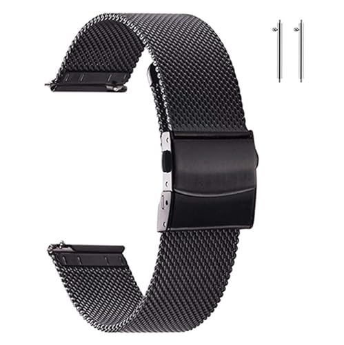 LQXHZ Edelstahl-Uhrenarmband für Herren und Damen, Schnellverschluss-Netz-Uhrenarmbänder 16 mm, 18 mm, 19 mm, 20 mm, 21 mm, 22 mm, 16 mm, Achat von LQXHZ