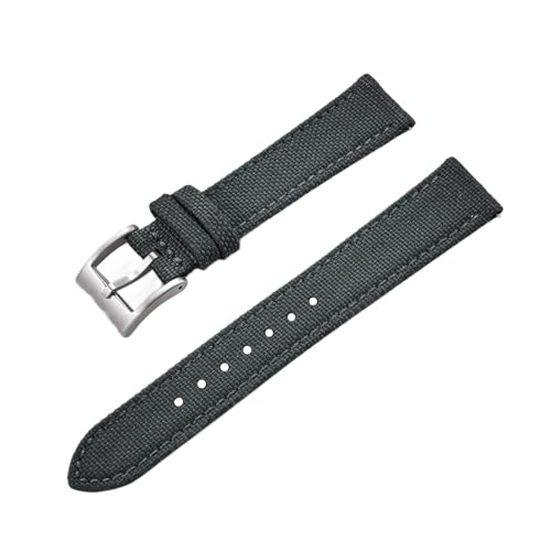 LQXHZ Gemischtes Leder-Nylon-Uhrenarmband 18 Mm 20 Mm 22 Mm Schnellverschluss-Leder-Uhrenarmbänder(Grey,20mm) von LQXHZ