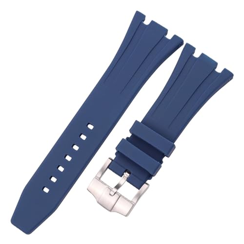 LQXHZ Gummi-Armband, 27 Mm, Kompatibel Mit AP, Blau-schwarzem Armband, Wasserdicht, Weiches Silikon-Uhrenarmband, Zubehör For Herren(Blue) von LQXHZ