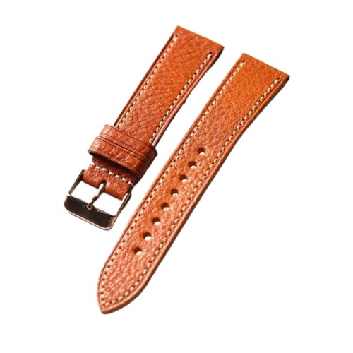 LQXHZ Handgemachtes Rindslederarmband 18MM 20MM 22MM, Italienisches Rindsleder Blau Schwarz Braun Vintage Herren Uhrenarmband(D rose gold,20mm) von LQXHZ