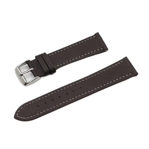 LQXHZ Leder-Uhrenarmband, 18, 19, 20, 22 mm, Grau, Blau, Braun, Herren-Ersatzband, Zubehör, 22 mm von LQXHZ
