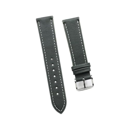 LQXHZ Leder-Uhrenarmband, 18, 19, 20, 22 mm, Grau, Blau, Braun, Herren-Ersatzband, Zubehör, 24 mm von LQXHZ
